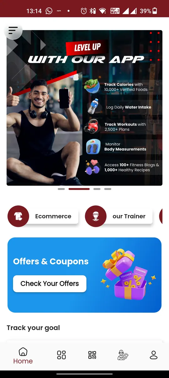 OXOFIT app progress screen